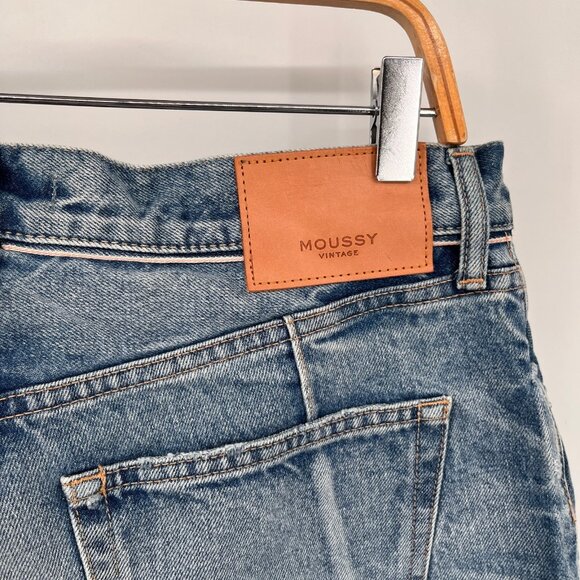 NWT Moussy Vintage Siena Straight Jeans Size 30 Cotton Light Wash Button Fly - Picture 3 of 16